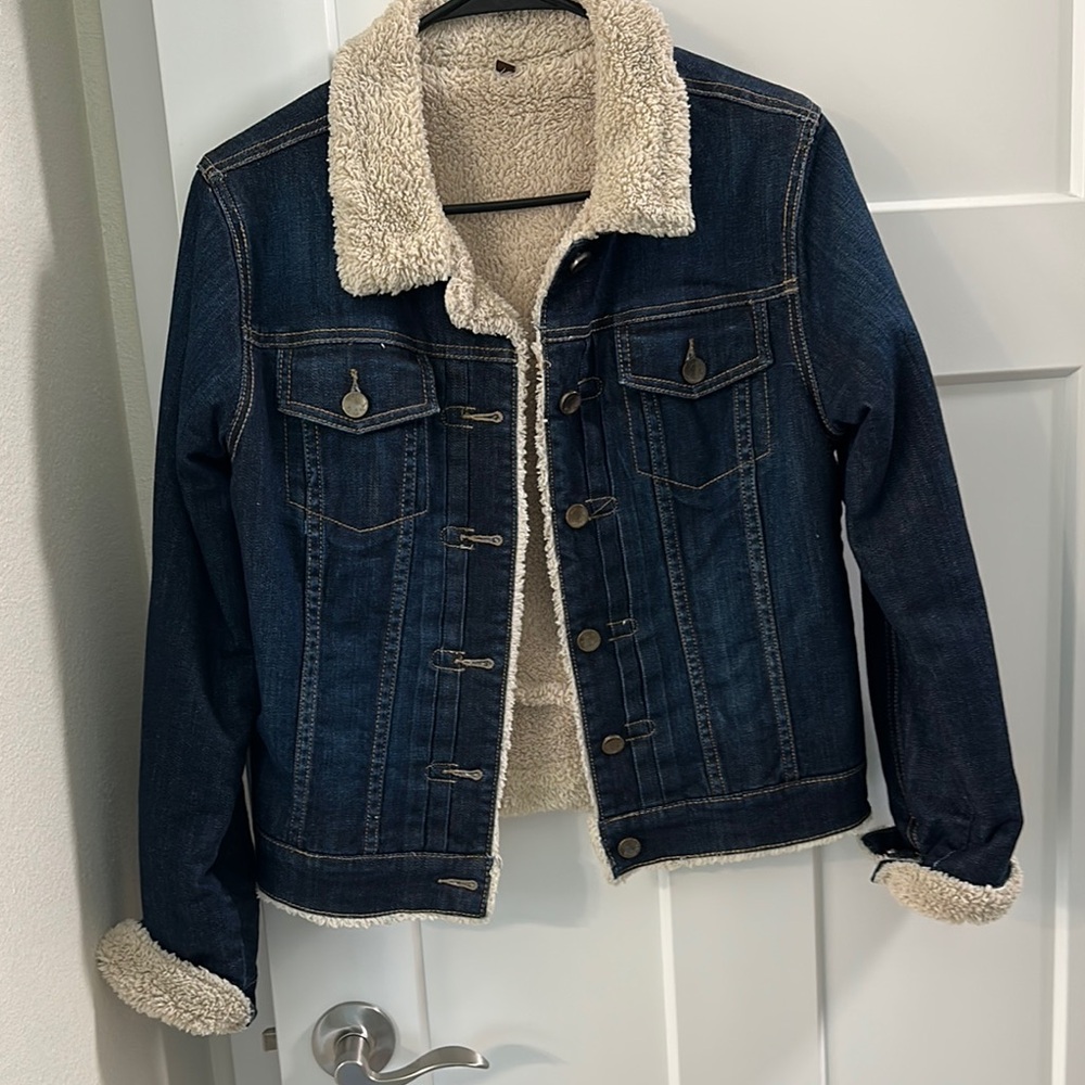 Denim Jacket with Sherpa Lining